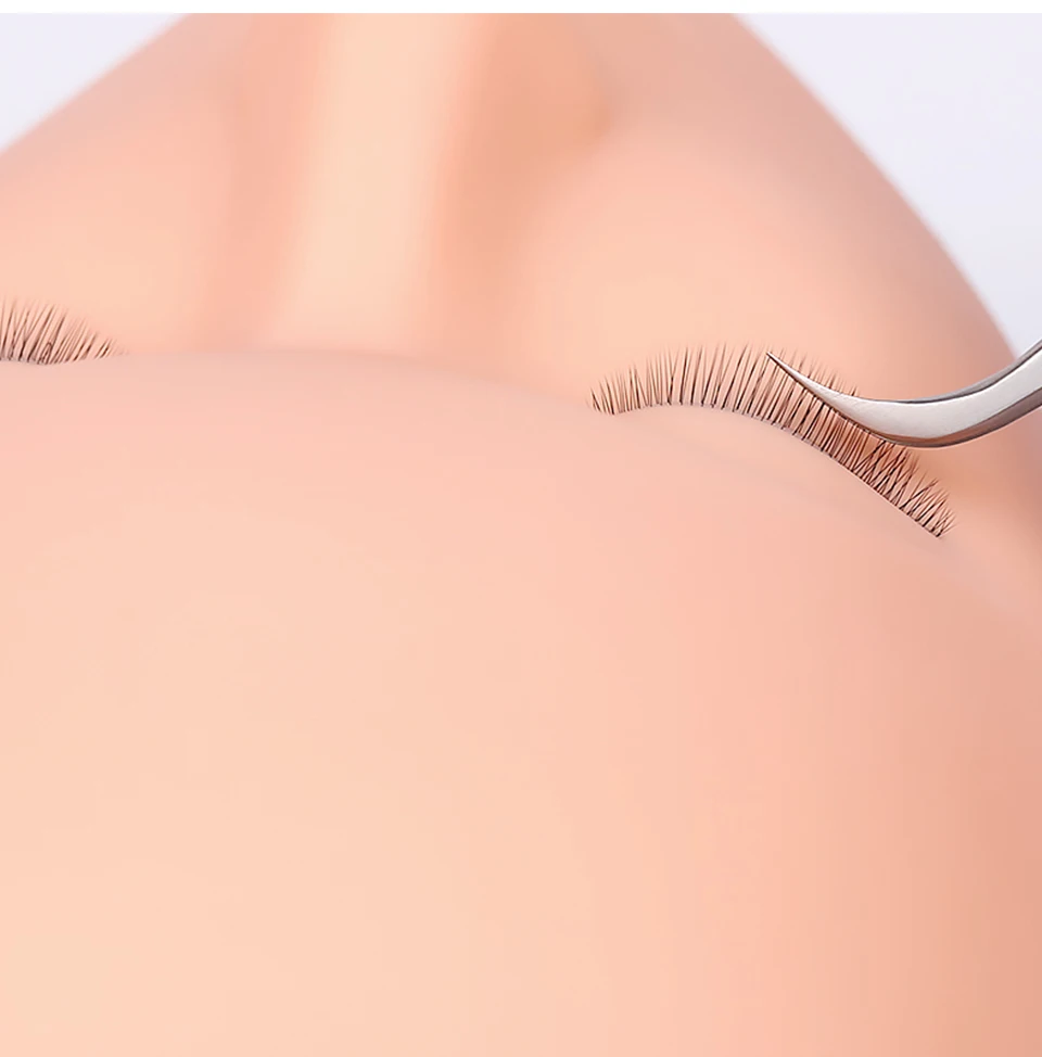 3-lagiger Wimpern-Mannequin-Kopf zum Üben von Wimpern-Make-up, Werkzeug für Wimpernverlängerungen, Übungswerkzeuge für Wimpern-Transplantation, Make-up-Trainingsmodell – Detail 6