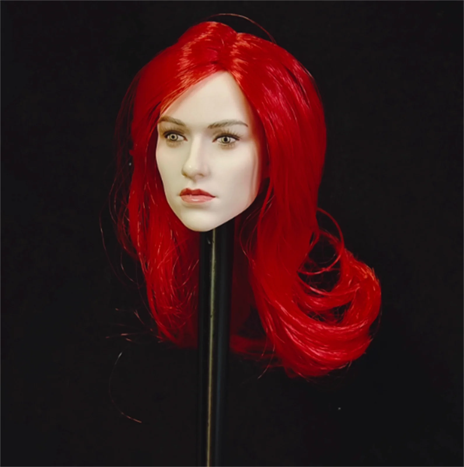 

Масштаб 1:6, украинская красота, женская голова, лепка красных кудрей, игрушки для резьбы по волос для TBL PH, подходит для экшн-фигурки 12 дюймов TBl