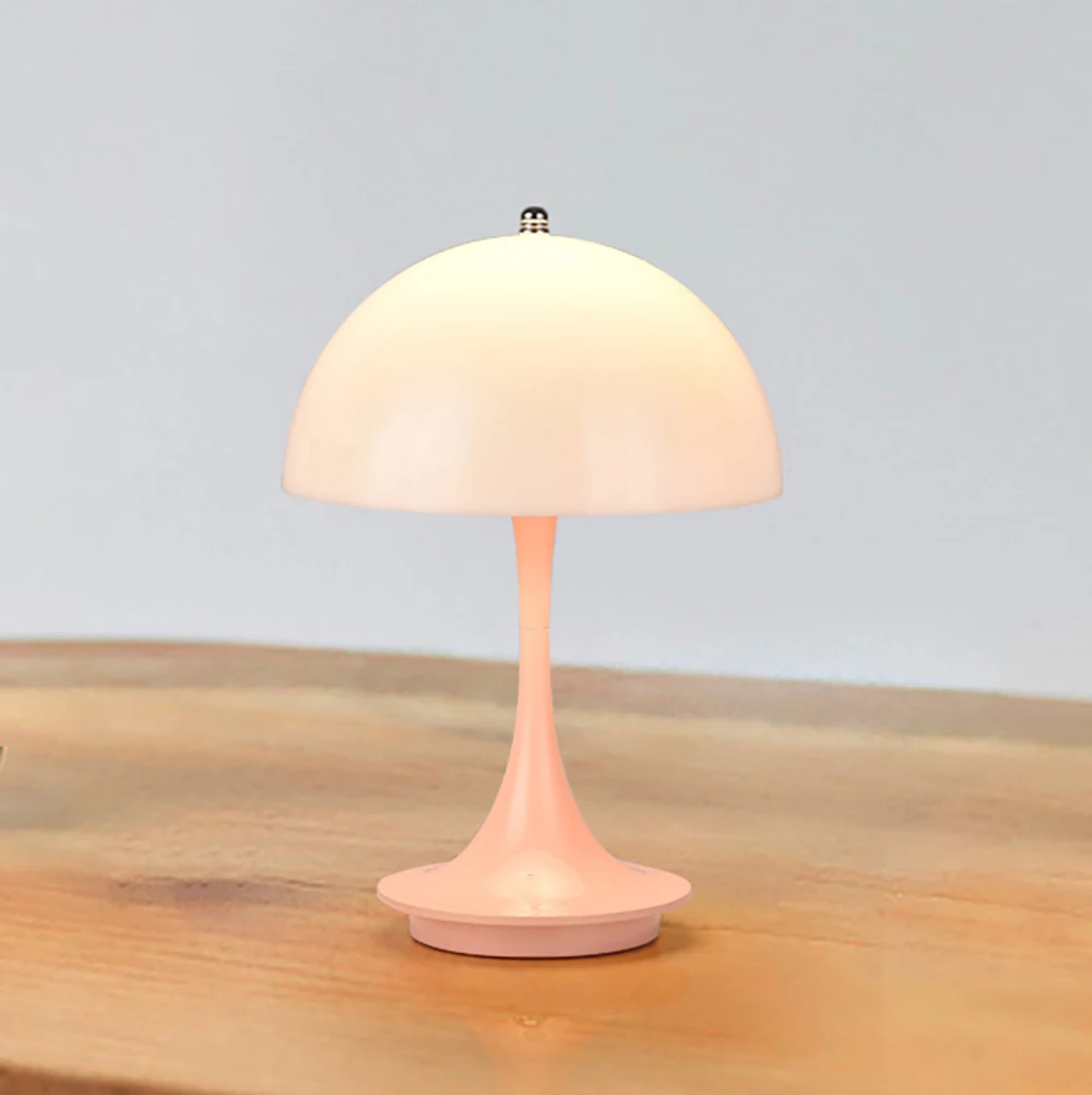 Mushroom small table lamp USB charging flower bud table lamp touch dimming bedroom bedside decorative lamp