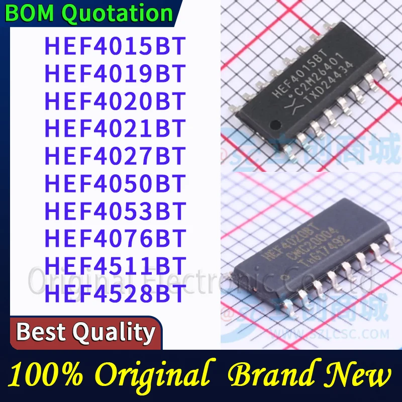 

5pcs/lot HEF4015BT HEF4019BT HEF4020BT HEF4021BT HEF4027BT HEF4050BT HEF4053BT HEF4076BT HEF4511BT HEF4528BT