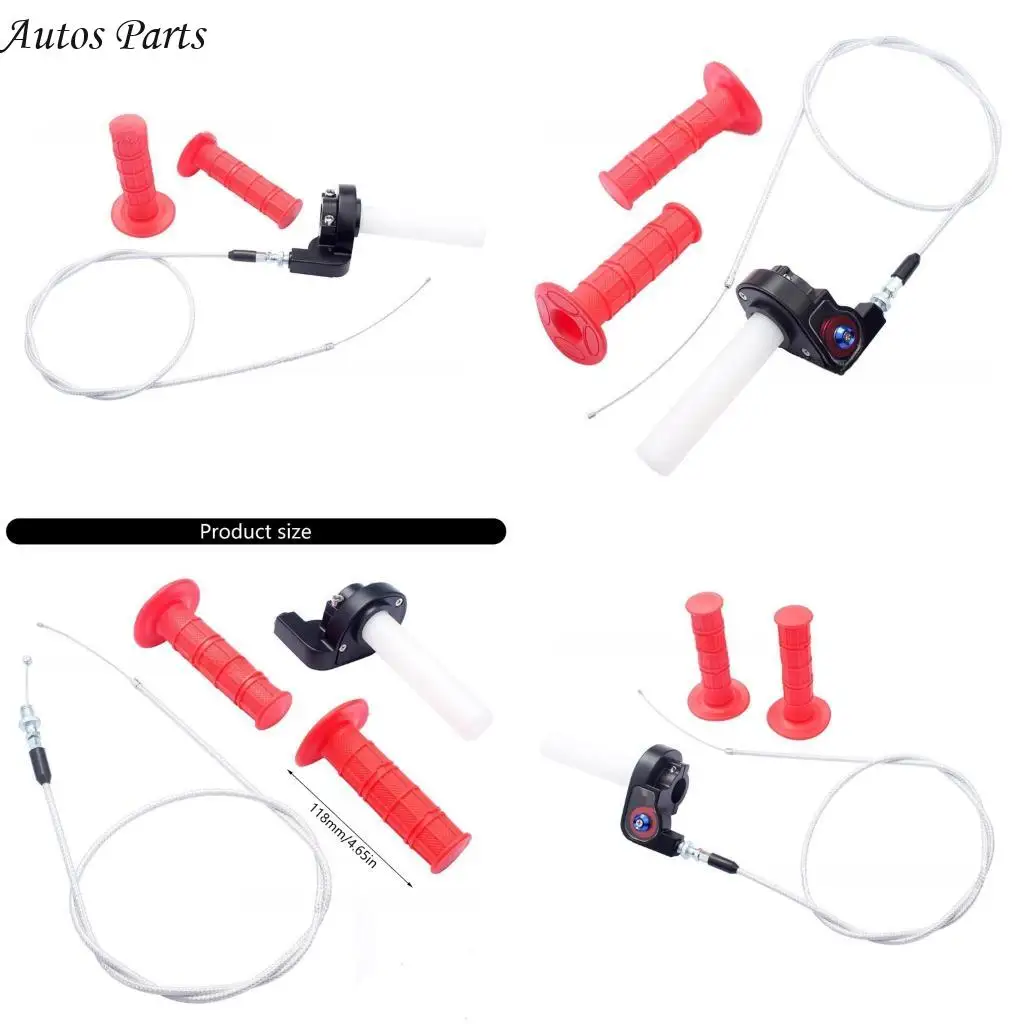 

57BA 22mm Twist Throttle Grips and Cable for 50CC-250CC Dirt Pit Bike ATV Throttle Line Accelerator Handle Grips