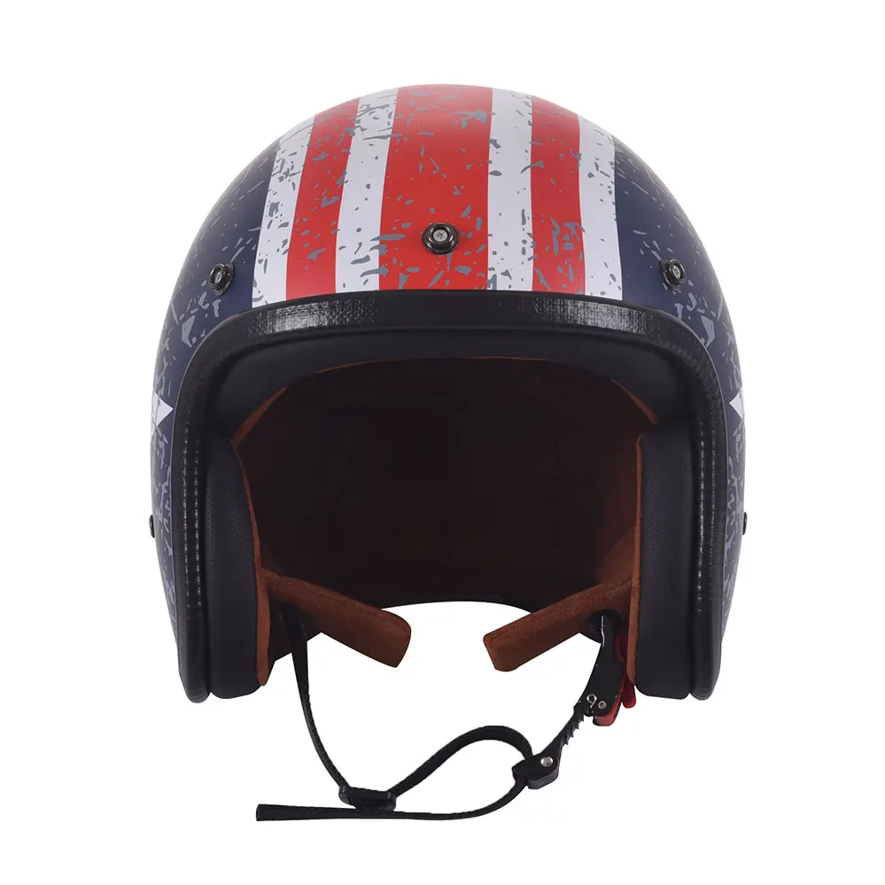 Outdoor Riding Motocross Retro Vintage 3/4 casco moto estate 3/4 Open Face casco elettrico moto Safety Capacete