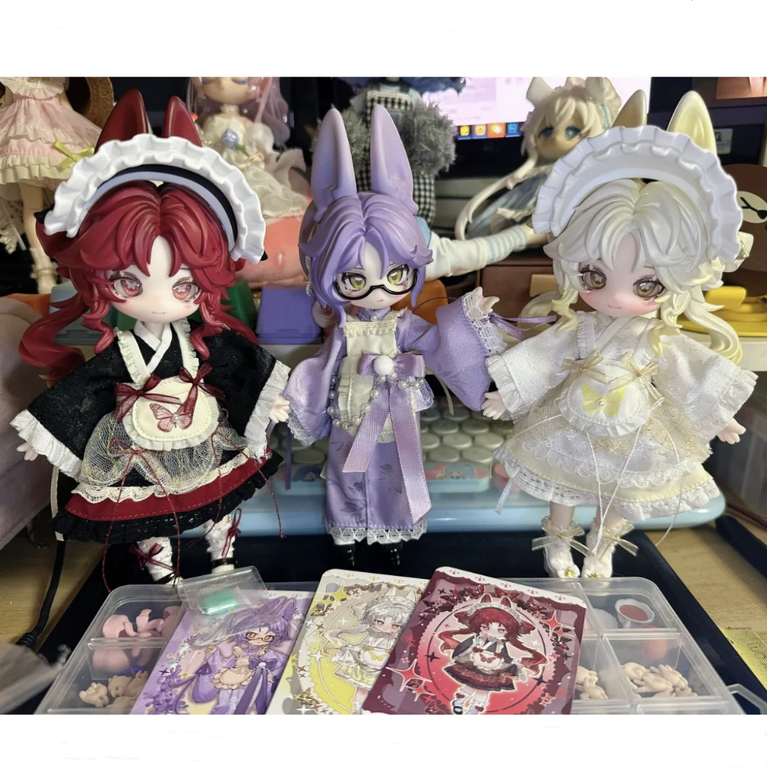 

In Stock Inedible Doll 12 Bjd Blind Box Jump Lunar Time Bunny Baby Series Cute Guess Mystery Box Desktop Decoration Birthday Gif
