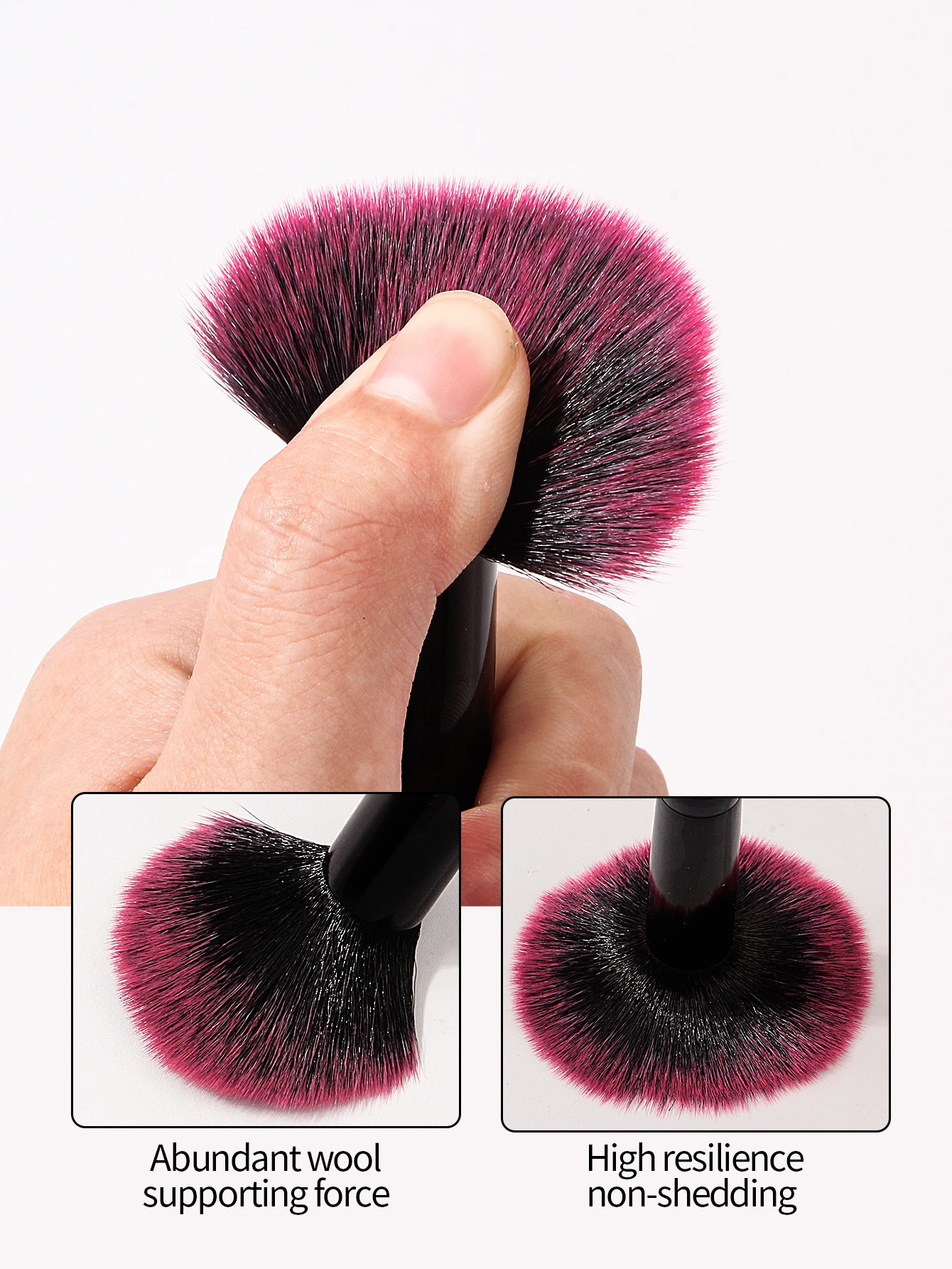 Pennello per sfumare evidenziatore professionale per trucco viso Pennello per fard con manico lungo Pennello per correttore Strumenti per trucco di bellezza