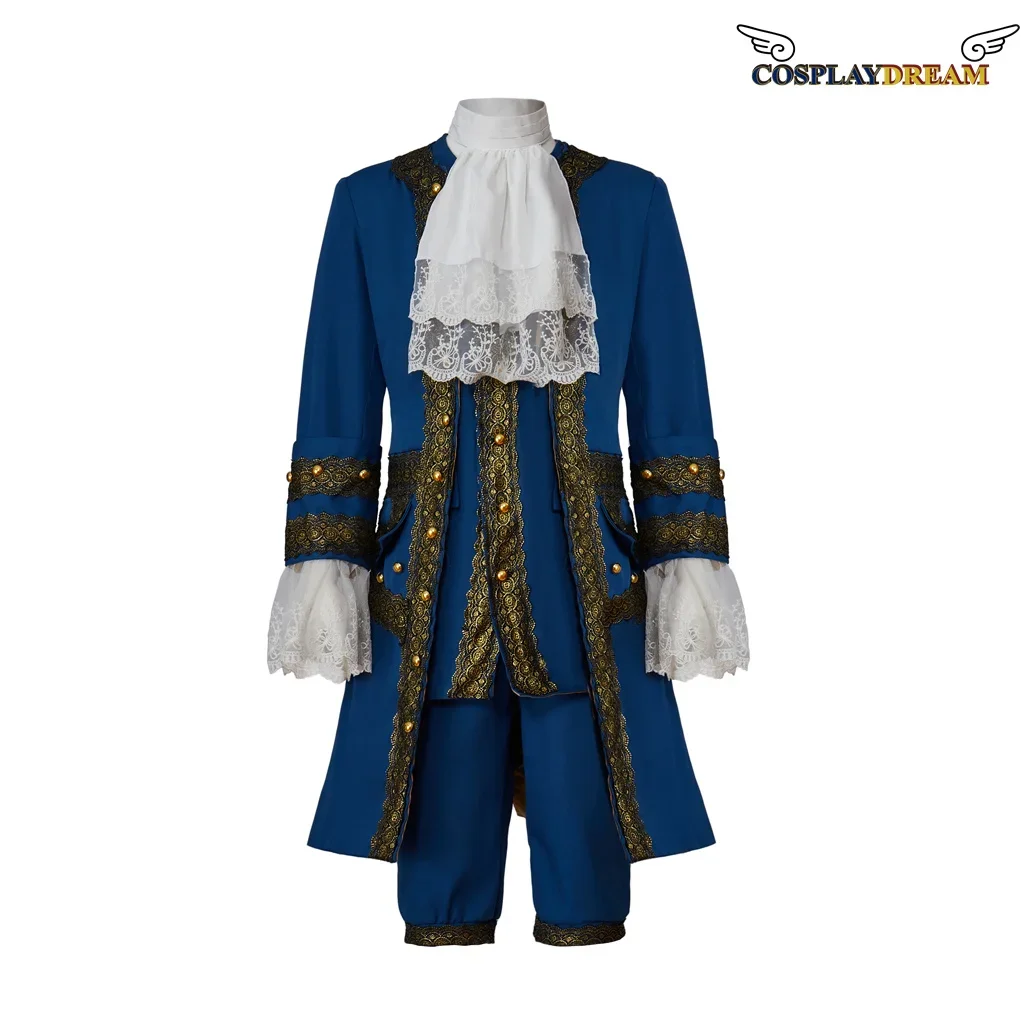 Tudor Elizabeth Cosplay Costume Noble King Prince Blue Outfits Medieval Rococo Outfit Adult Men