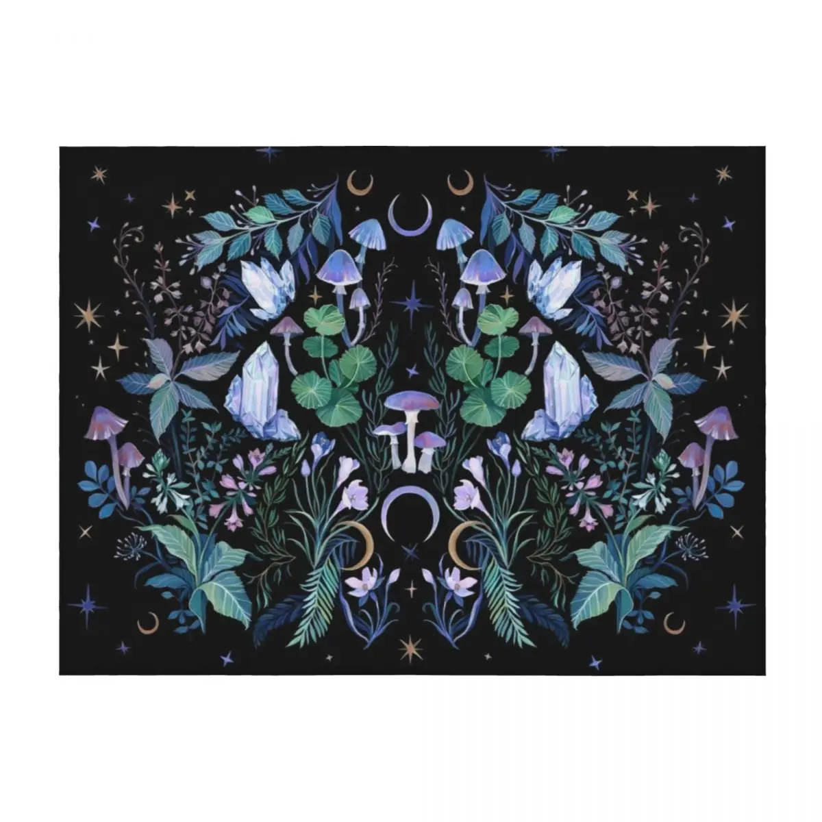 

Crystals Gardens Throw Blanket Kid'S Sleeping Bag heavy to sleep decorative Blankets