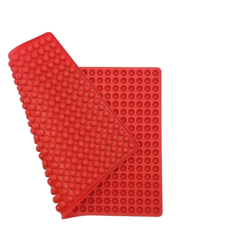 Forma de Silicone Redonda Mini com 468 Cavidades / Molde para Gotas de Chocolate / Assadeira para Petiscos de Cães / Formas de Goma em Semiesfera para Ganache, Gelatina e Caramelo