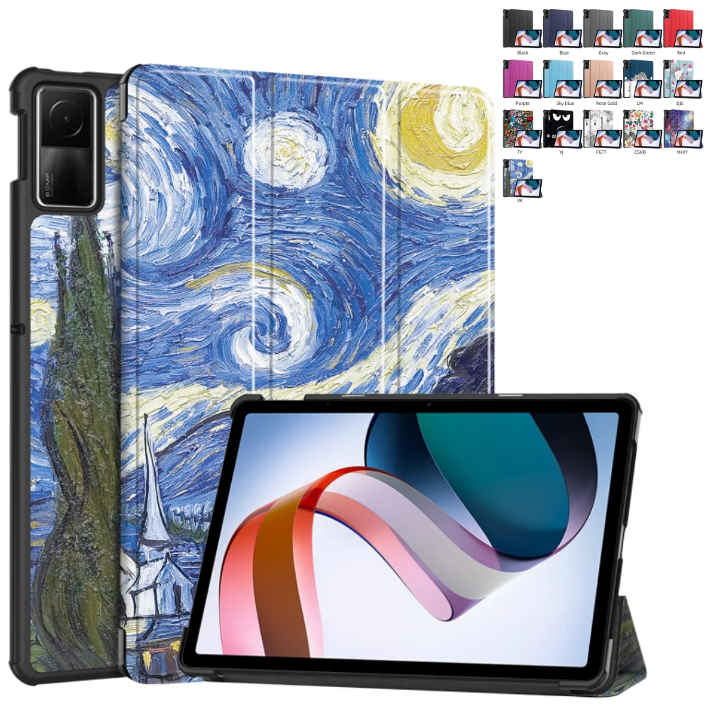 Case for Xiaomi Redmi Pad SE 11 inch 2023 PU Leather Magnetic Tri-fold Tablet Cover for Redmi Pad SE 11