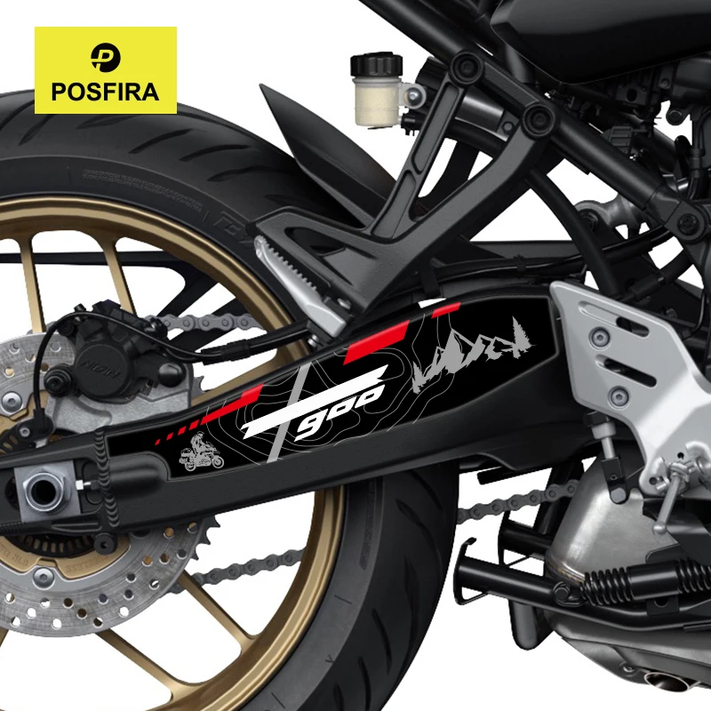 POSFIRA Motorcycle Swingarm Sticker 3D Resin Decals for Yamaha Tracer 9/GT 2021 2022 2023 2024 2025 Swing Arm Accessories