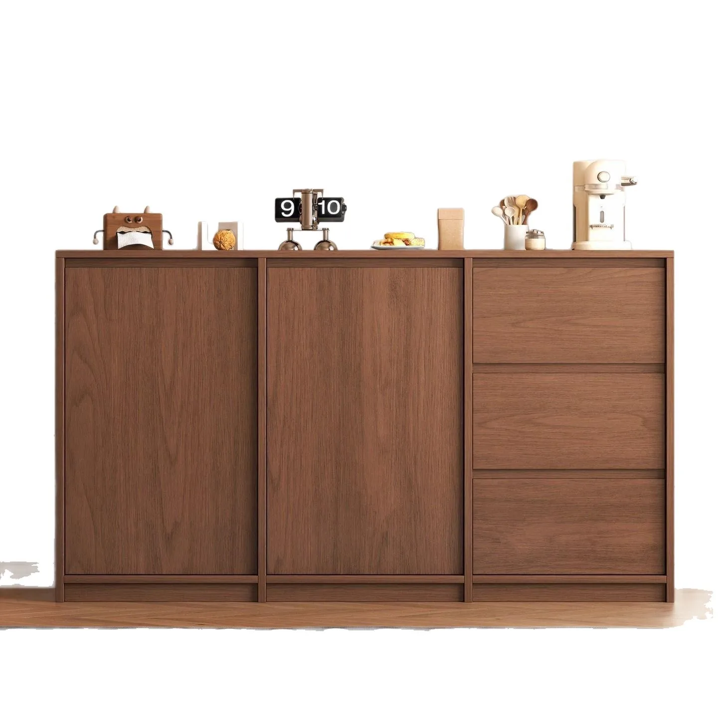 Seitenschrank zur Wandmontage, Kaffeemaschine für Zuhause, Küche, Wohnzimmer, Weinschrank, Lochwandregal, Regalschrank