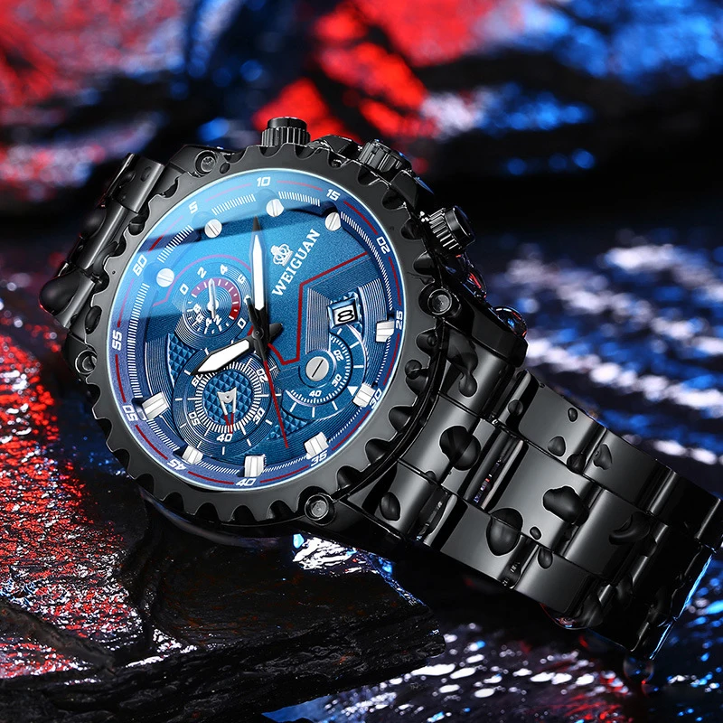 

Men's Watch Brand Black Warrior Night Light Watch Fashion Leisure Sports Clock Student Watch Reloj CQ291