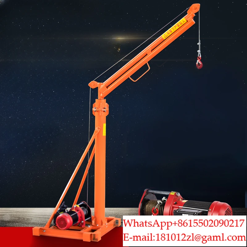 Household column type small crane building decoration outdoor 220v lifting lift small 1 ton hanging brick crane