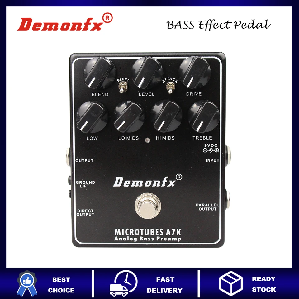 Demonfx MICROTUBES A7K Analog Bass Preamp Pedal Bass Effect Pedal