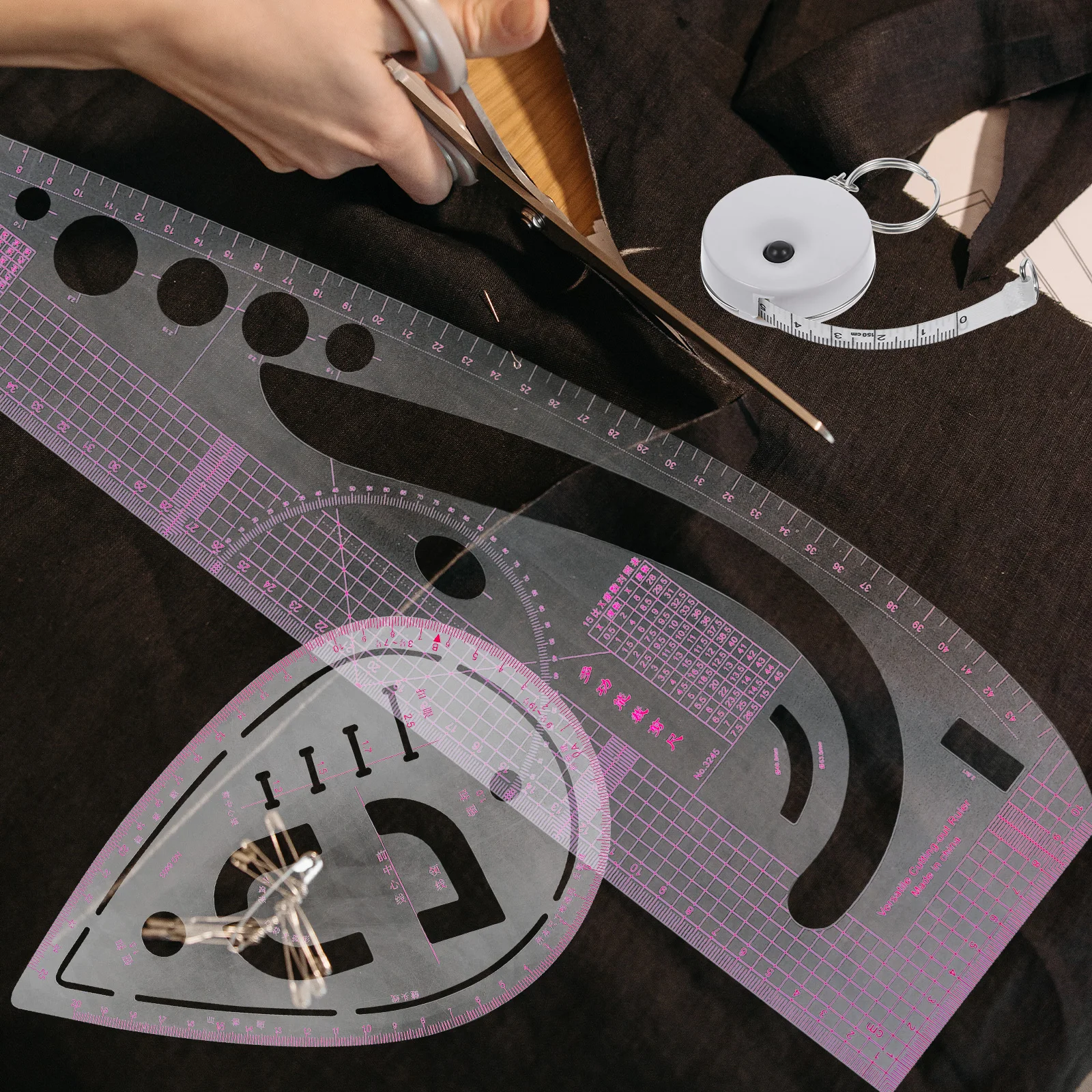 15 Pieces Clothing Ruler Set Tailor Tools French Curve Sewing Supplies Quilting Rulers Pattern Making Measuring Instruments