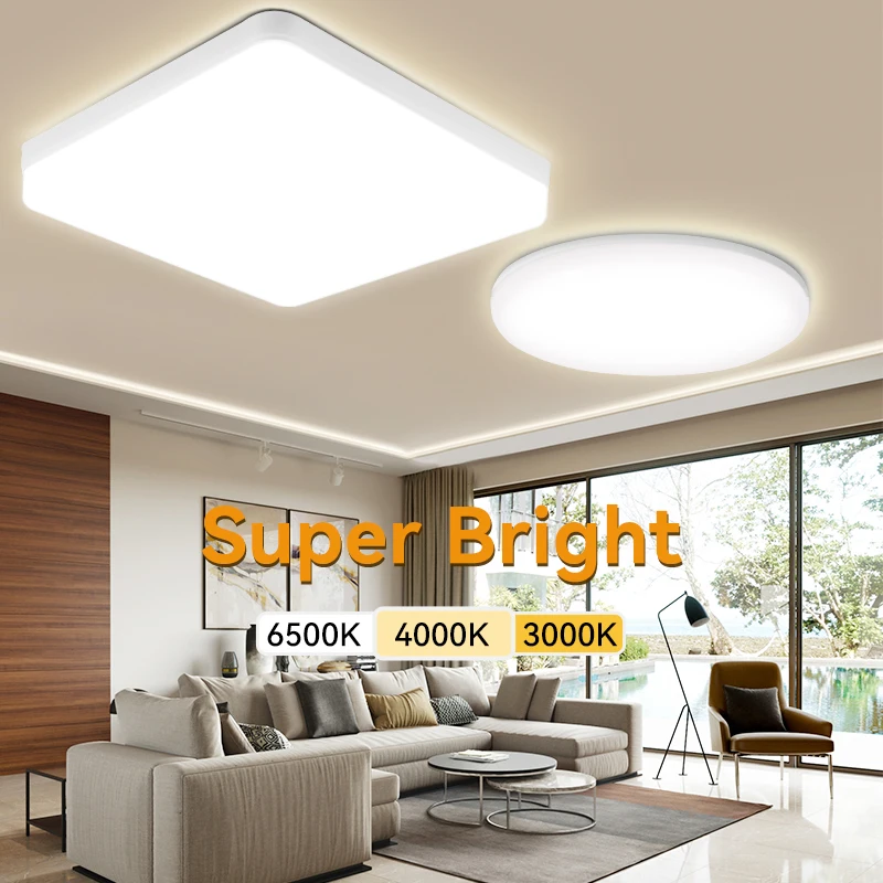 Square Ceiling Lamp Modern Ceiling Lights 50W 40W 30W 20W Ultra Thin Led Ceiling Light For Living Room Bedroom Panel Lights 220V