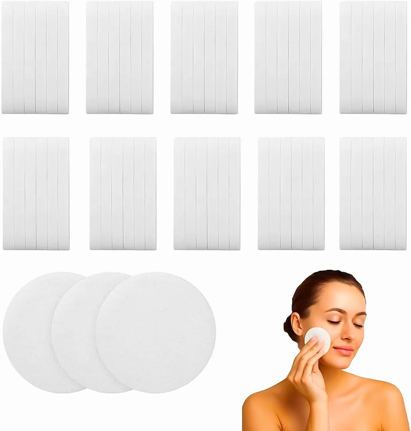 120 Stück Komprimierte Natürliche Zellulose-Gesichtsschwämme, Einweg-Peeling-Schwämme, Make-up-Entferner, Reise-Spa-Reinigungspads