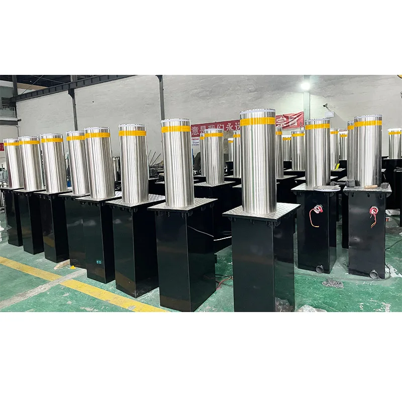 

K8 Collision Avoidance 1100mm Automatic Retractable Bollards Hydraulic Rising Stainless Steel Parking Bollard