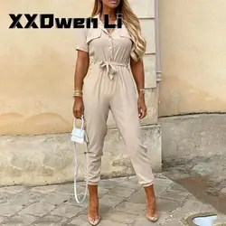 Summer Fashion Print Jumpsuits Bodysuits Body Women Bodysuit Woman Jump Suit Boho Women's Clothing Ladies Playsuits Female