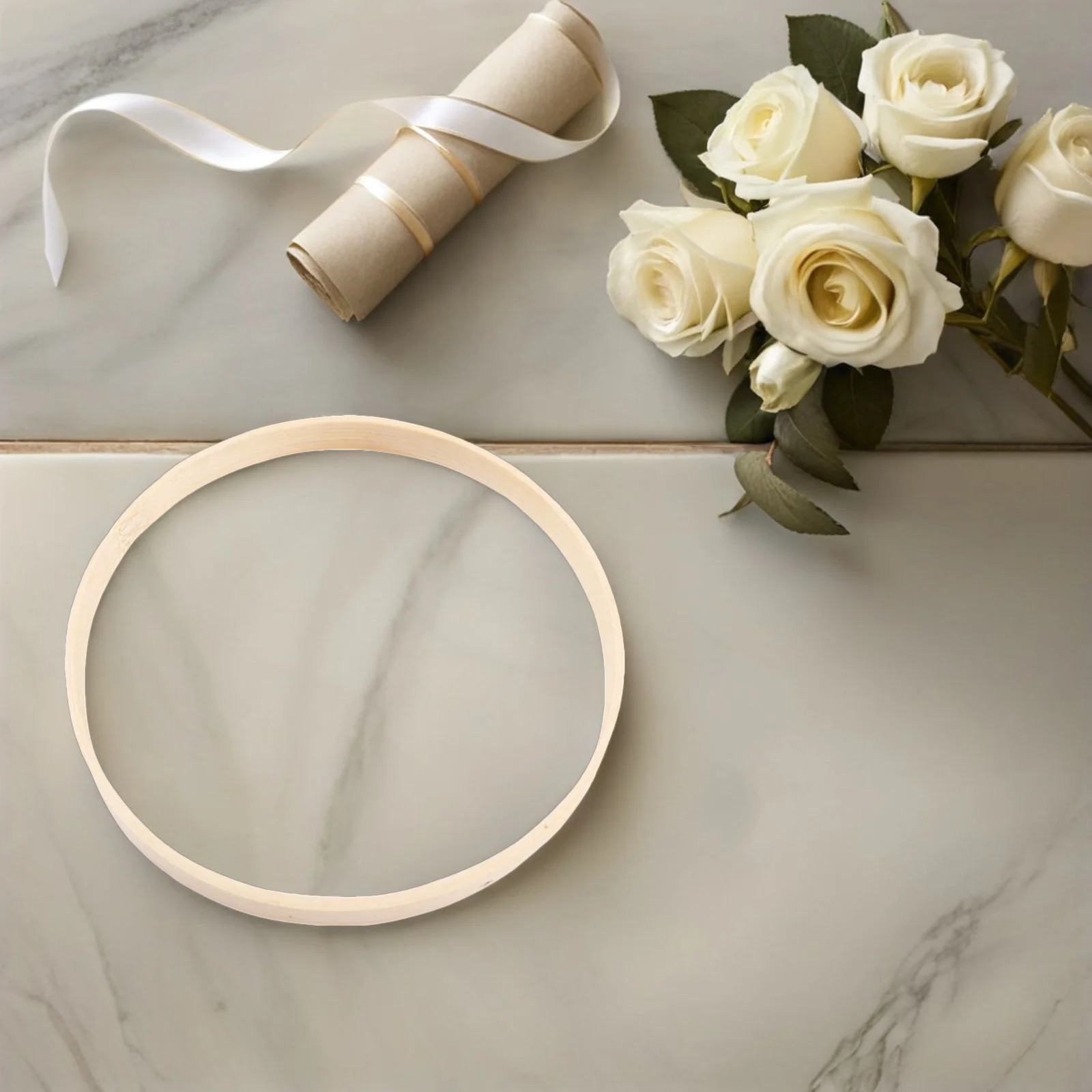 

6Pcs Wooden Bamboo Floral Hoops Durable Wreath Rings for DIY Wedding Dream Catcher Macrame Wall Hangings Craft 20cm