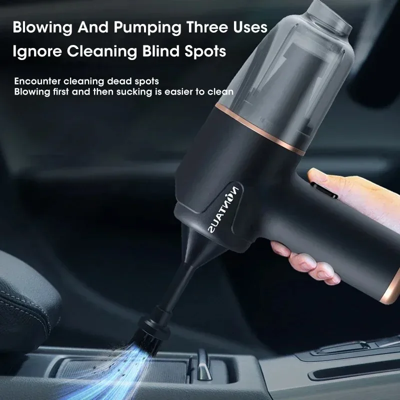 Portable Rechargeable 3-in-1 Wireless Handheld Vacuum Cleaner High Suction for Pet Hair Removal Car Home Cleaning Accessories