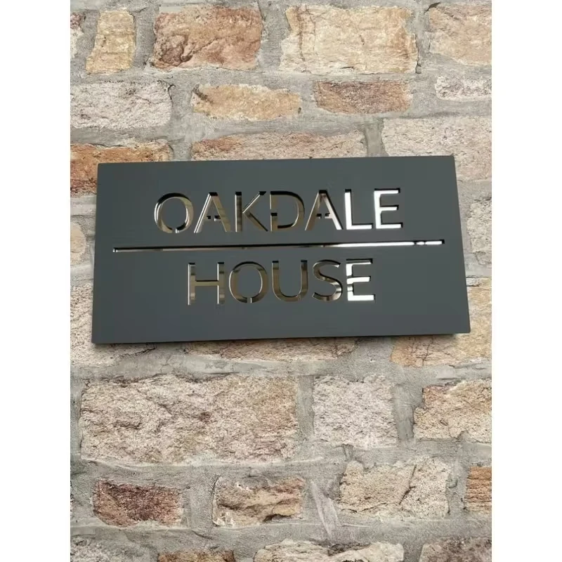 1pc Custom Number&Text  Acrylic Double Layer House Number Sign, Address Door Number, for Home, Apartment, Mailbox Decor