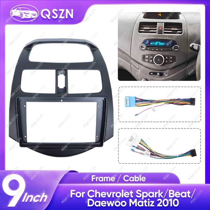 9 Inch Car Radio Fascia Frame Adapter For CHEVROLET 2010 Spark/Beat/Daewoo Matiz Android Radio Dash Fitting Panel Kit