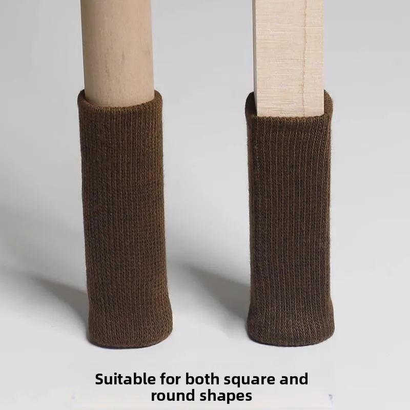 Thickened Knitted Chair Leg Covers Noise Reduction Wear Resistant Universal Stool Leg Protection Pads Non Slip Chair Foot Covers