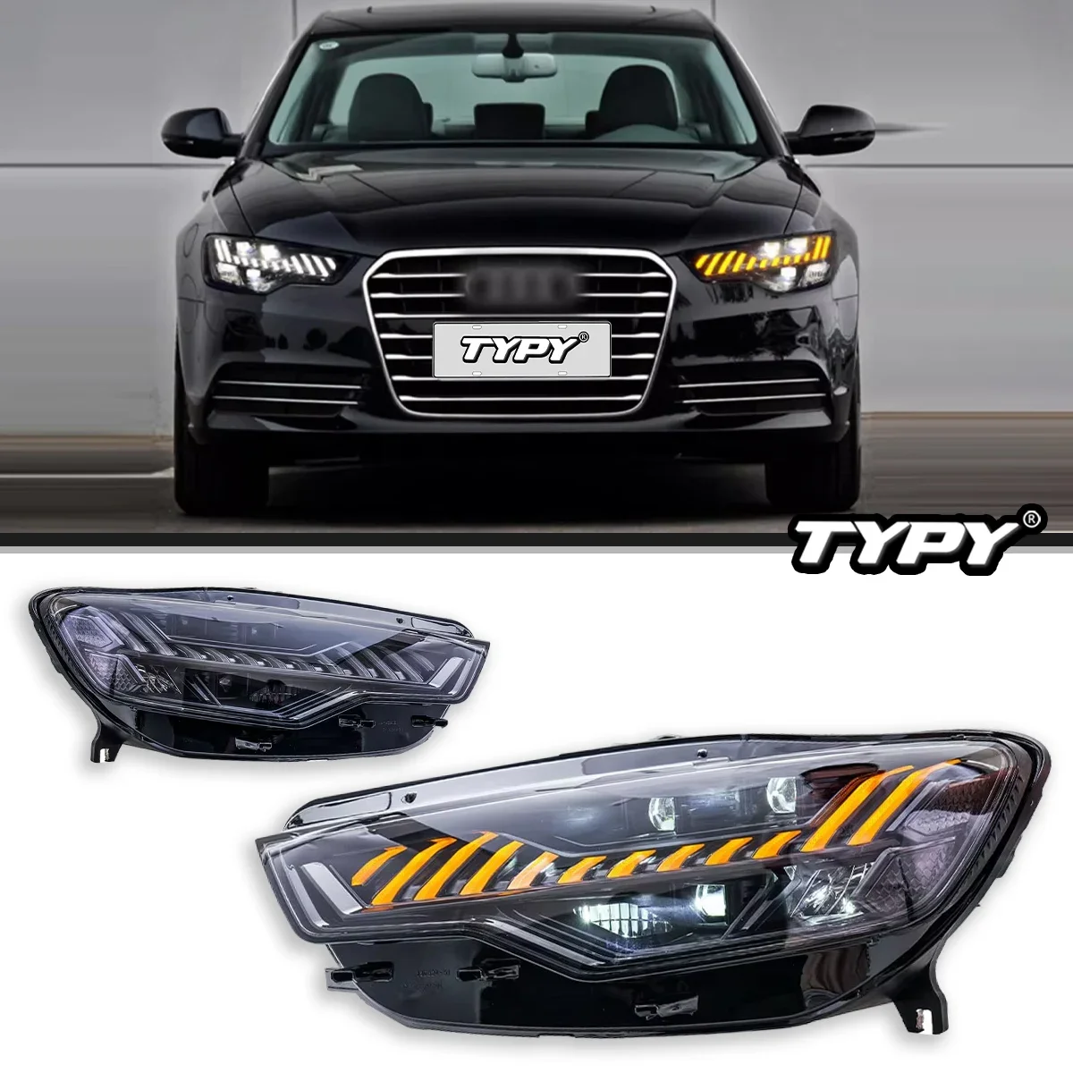 

Автомобильные фары TYPY для Audi A6, фары 2012-2015 A6L, светодиодные фары для проектора, дневные ходовые огни, автомобильные аксессуары