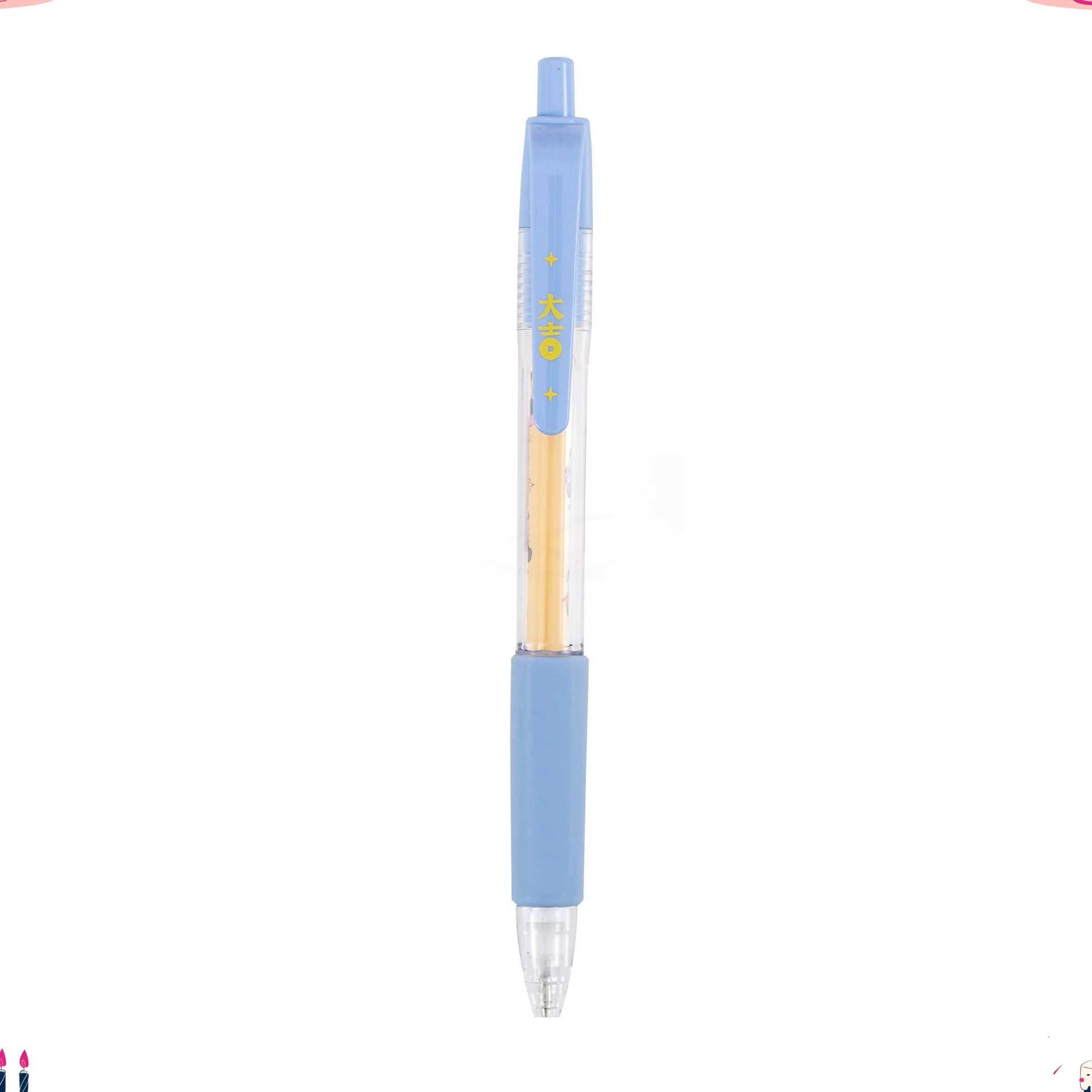 48 Pcs with Box Automatic Pencil for Primary School Students Soft Grip Continuous Core Good Luck Cute Panda Press