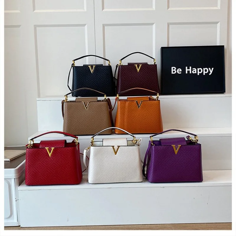 

Luxury Women's Hand Bag Made Of Quality Leather Showing High-End Style And Casual Vintage Design Boasting Trendy Look​