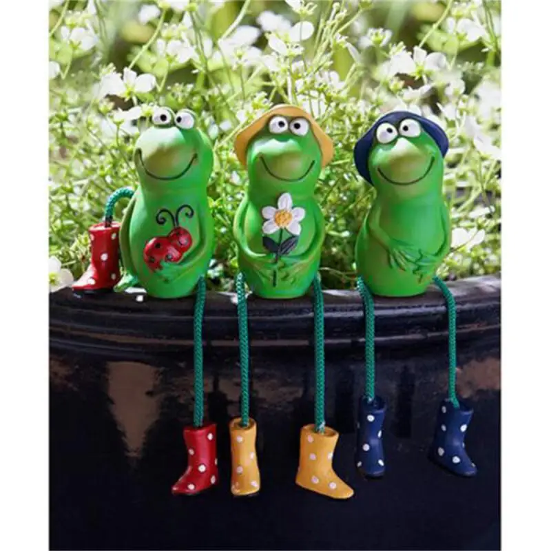 Household Durable The New Creativity Novel Green Accessories Crafts Portable Gift Resin Delicate Ornaments Hanging Leg Frog