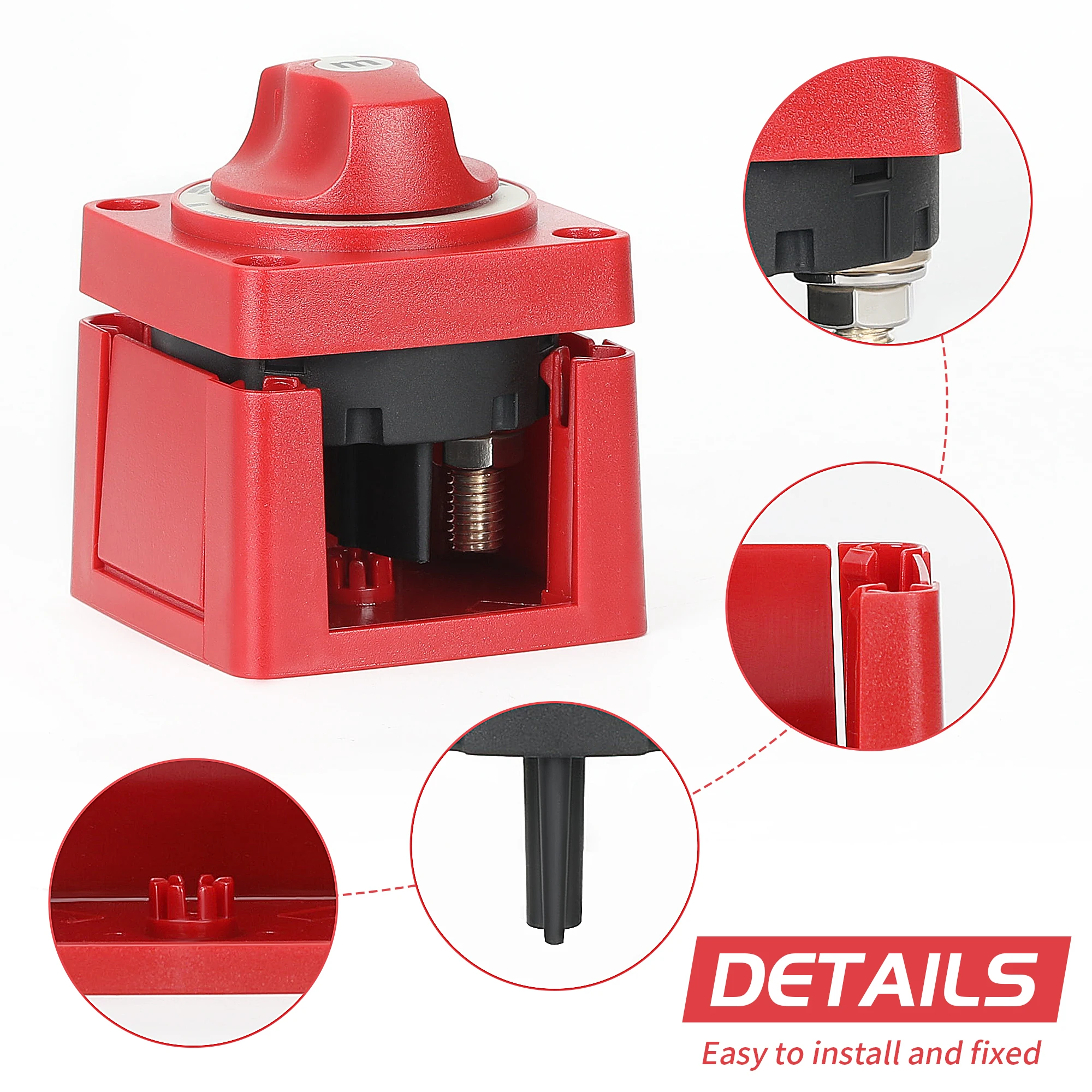 12-48V 300A Battery Switch Heavy Duty Power Cut Off Switch Disconnect Battery Switch On Off For Car Boat RV