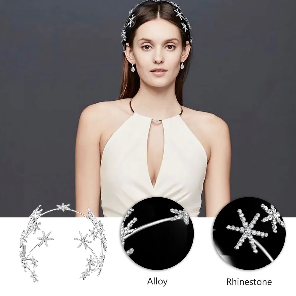 

Crown Hair Accessory Crystal Band Women Bride Wedding Bridal Rhinestone Headdress Hairstyle Decor Tiaras Glamorous Charm Sweet