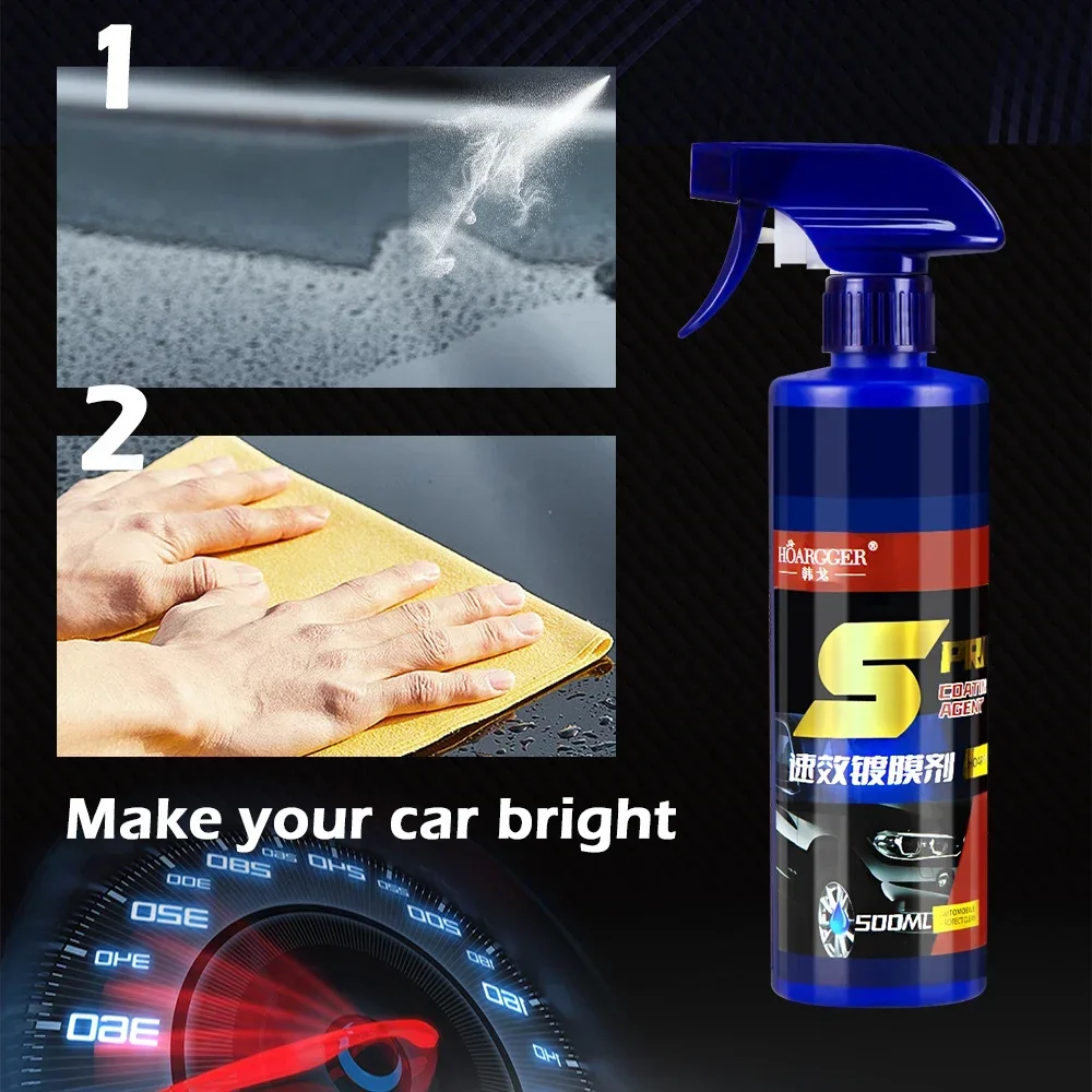 500ml 3 In 1 Car Paint Repair Ceramic Coating Spray Quick Nano-coating Spray Wax Automotive Hydrophobic Polish Paint Cleaner