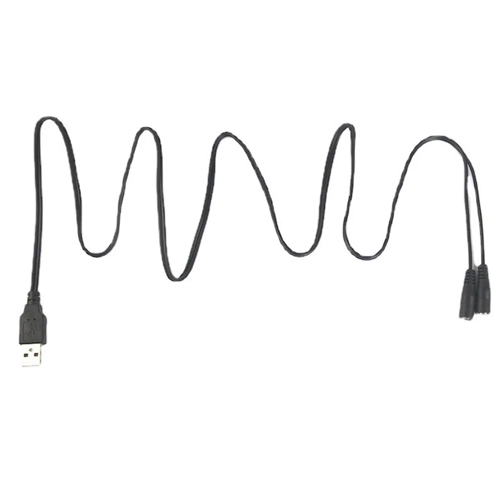 2A USB ذكر إلى المزدوج تيار مستمر 3.5*1.35 مللي متر أنثى امدادات الطاقة التوصيل جاك نوع أ تمديد ساخنة كابل شحن موصل الحبال 1.4 متر