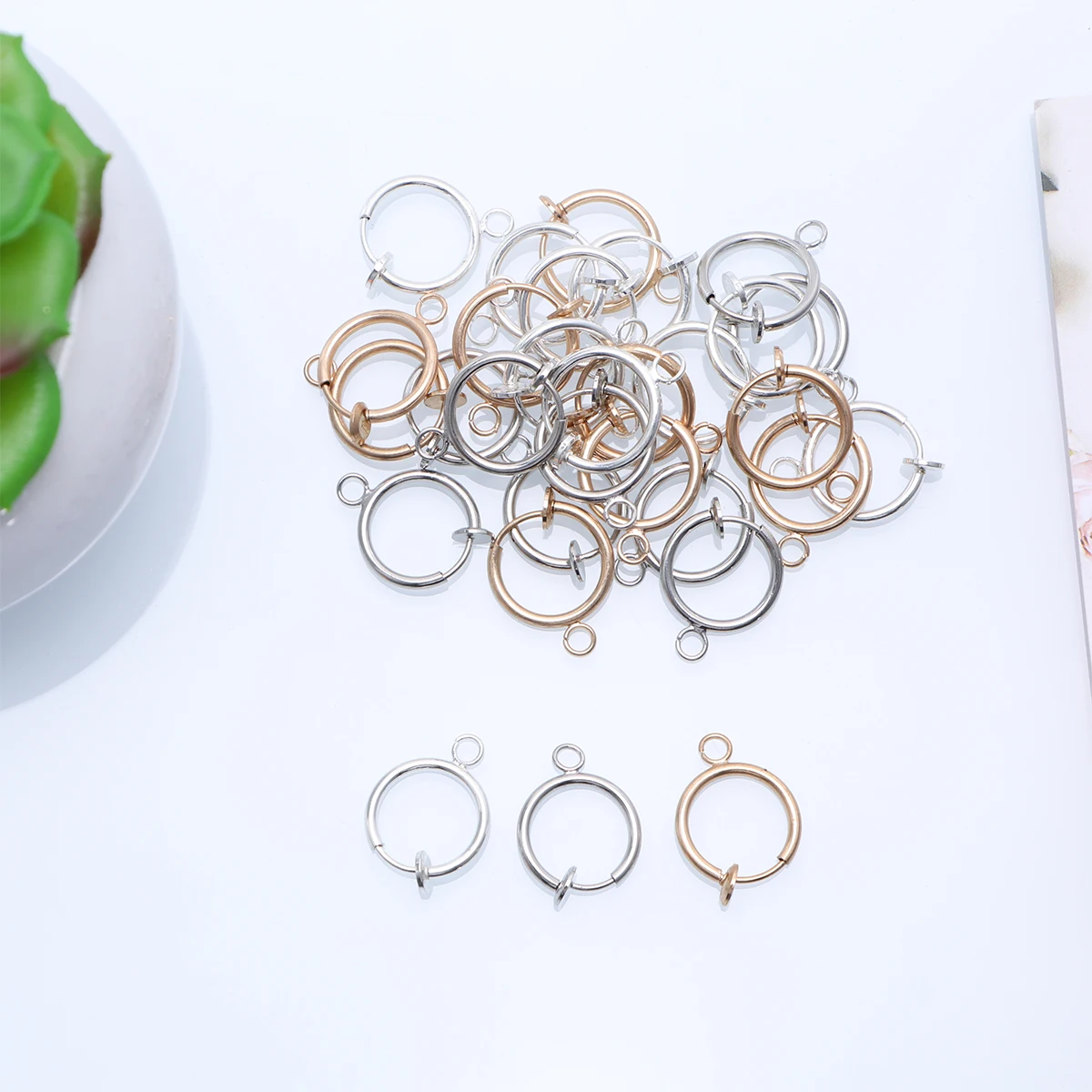 

60pcs Ear Accessories Shiny Diy Jewelry Making Supplies Silver Beautiful DIY Jewelry Making Supplies Durable Metal Gifts