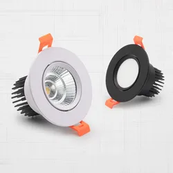 Dimmable Recessed COB LED Downlights 5W 7W 9W 12W 15W 18W LED Ceiling Spot Lights AC85~265V LED Ceiling Lamp Indoor Lighting