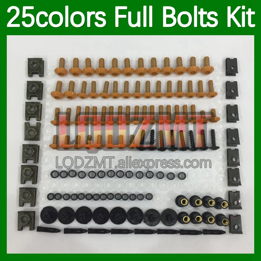 268pcs Body Bolt Full Screws Kit For KAWASAKI NINJA ZX7R ZX 7R ZX-7R 1996 1997 1998 1999 2001 2002 2003 Fairing Bolts screw Nut