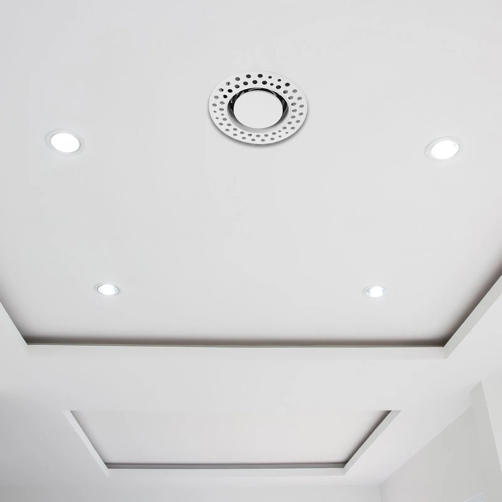 

Resilient ABS Round Air Conditioner Vent Cover Adjustable Ceiling Vent Diffuser for Central Ac Flush Mount Recessed Air Outlet