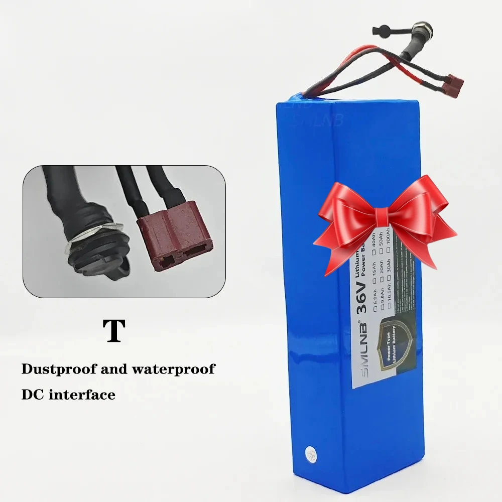 

36V 9.8Ah 21700 Lithium Battery Pack Rechargeable Battery with BMS Charger 10S2P For fishing bicycle Large Capacity Batteries