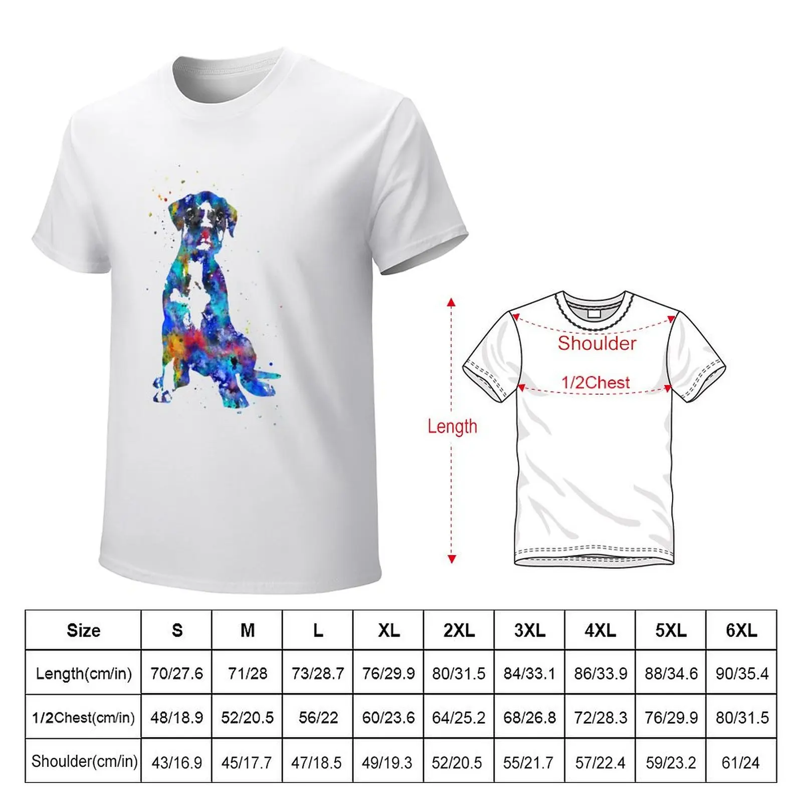 Boxer dog T-Shirt Aesthetic clothing customs men clothes