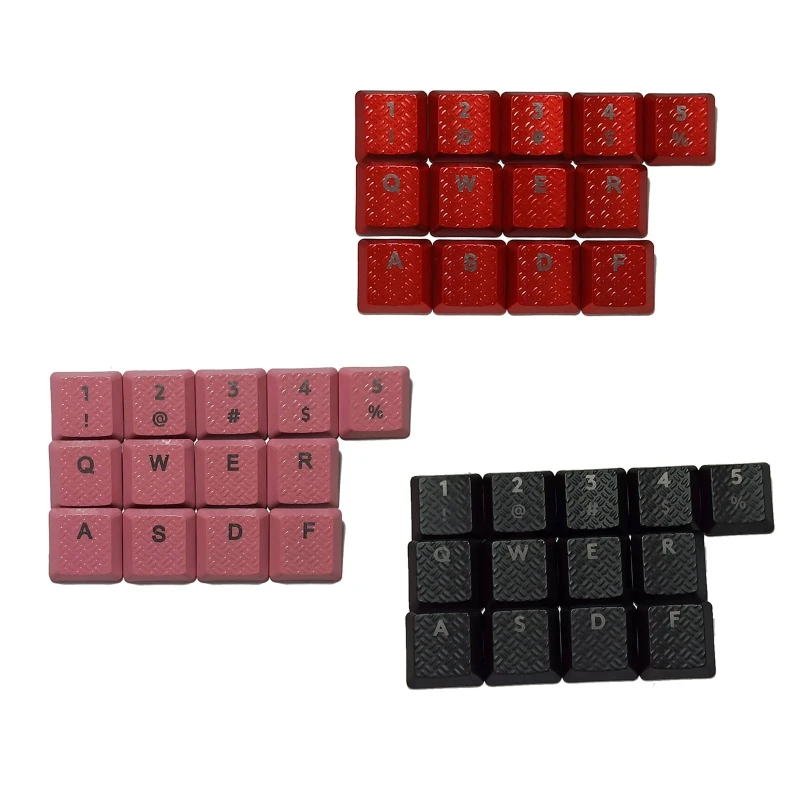 PBT Keycaps OEM Profile Translucent Keycap Replacement for Gaming Keyboard 13pcs Non-slip Texture Cover Best for Gamers