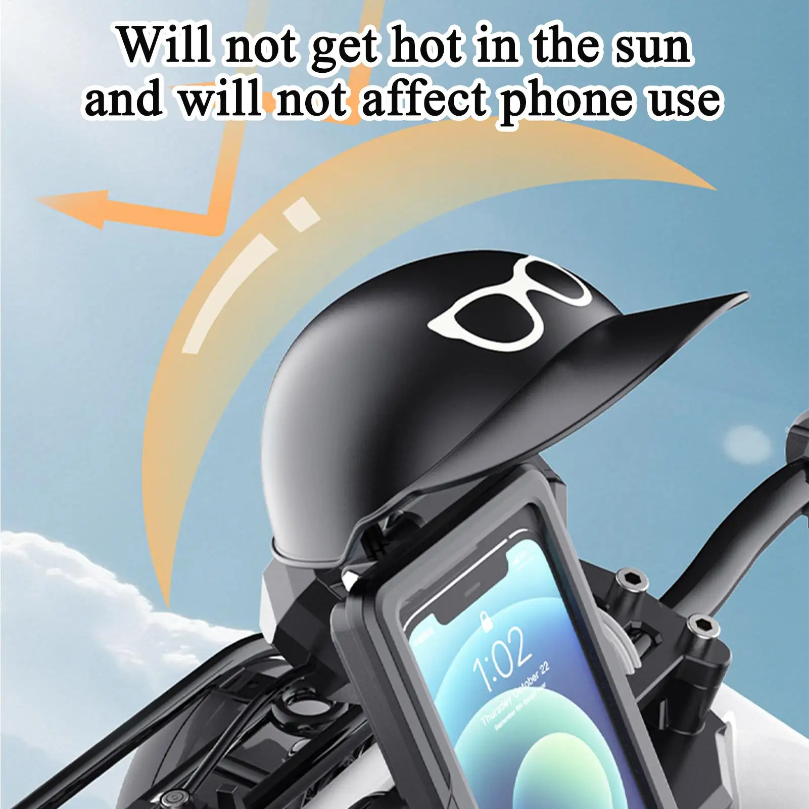 

Крепление для телефона на горном велосипеде, кронштейн для шляпы от солнца для езды на велосипеде, водонепроницаемое крепление для мобильного телефона для женщин и мужчин, езда на мотоцикле, велосипеде