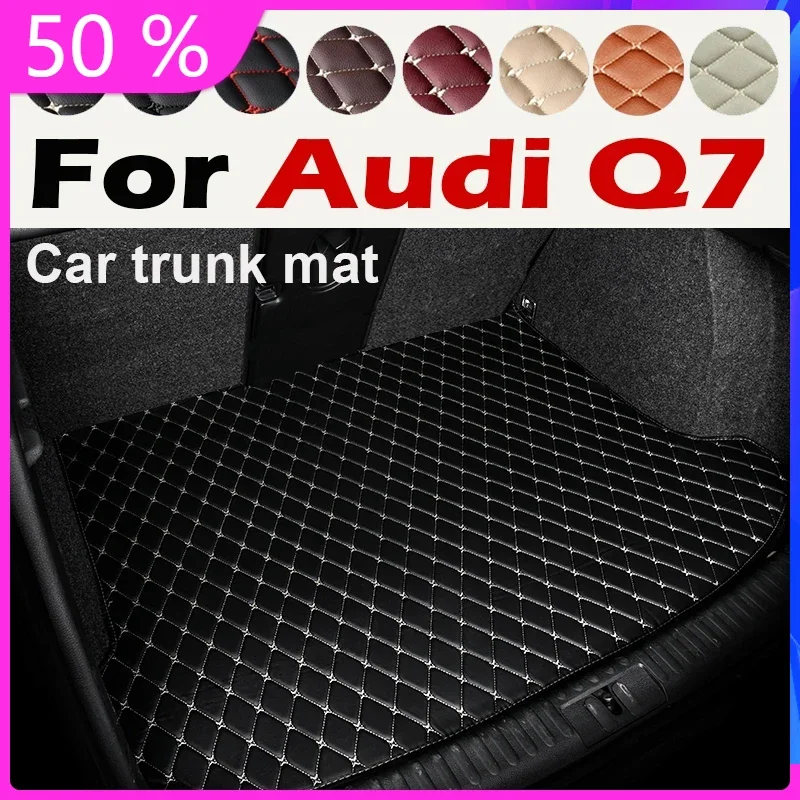 Car Trunk Mat For Audi Q7 4L 5-Seat 2006-2015 07 08 09 10 11 12 13 14 Custom Car Accessories Auto Interior Decoration