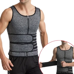Chaleco de entrenamiento de cintura moldeador de cuerpo para hombre, camisa adelgazante, chaleco para sudar Sauna, camiseta interior de compresión, ropa moldeadora, quemador de grasa, camisetas sin mangas de entrenamiento