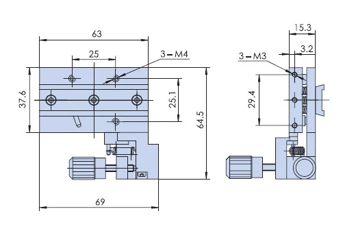 PT-GX1025 Optical Fiber Special Slide Stage