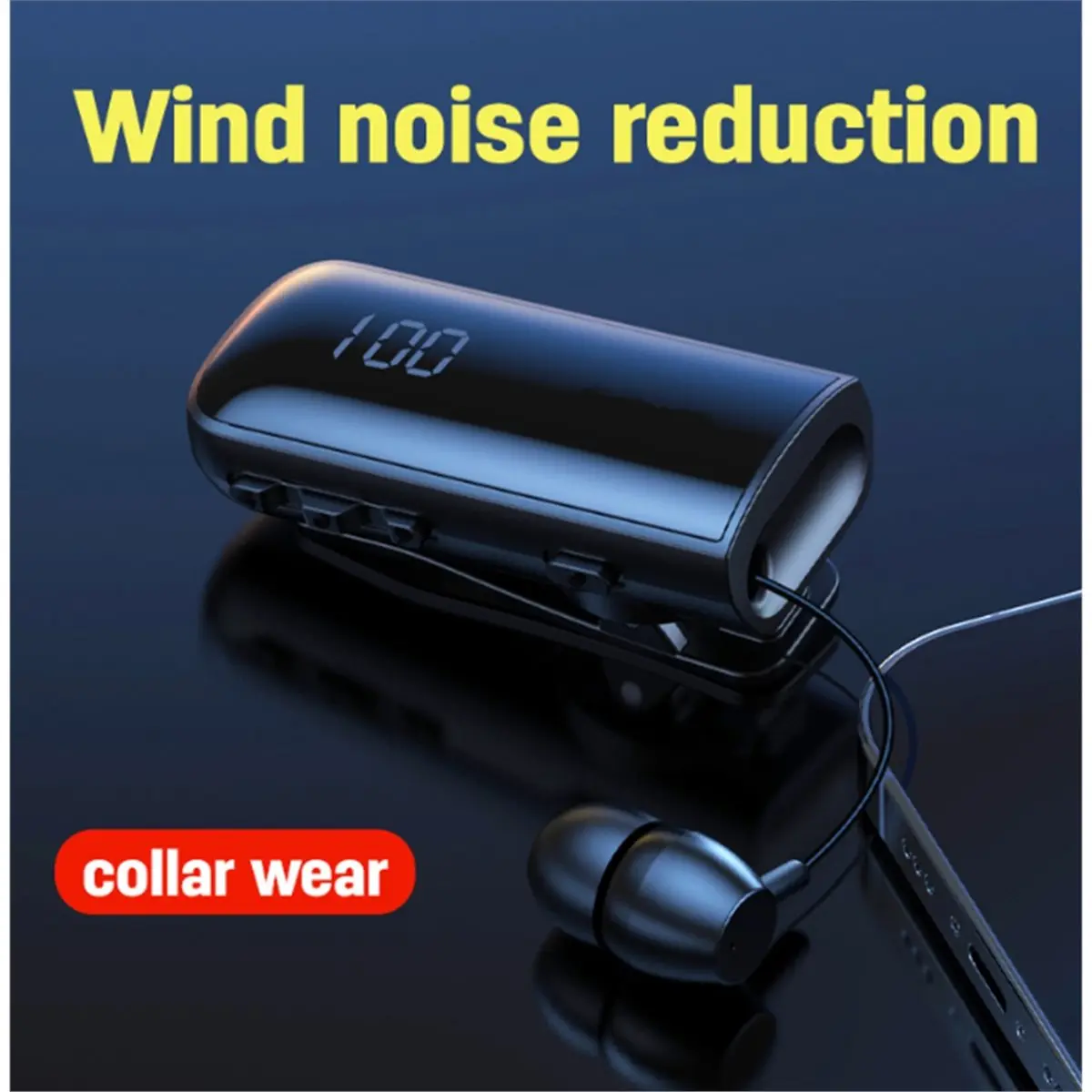 DT81 IPX7 Waterproof Noise Cancelling Wireless Bluetooth Headphones Call Reminder Vibration Retractable Headset