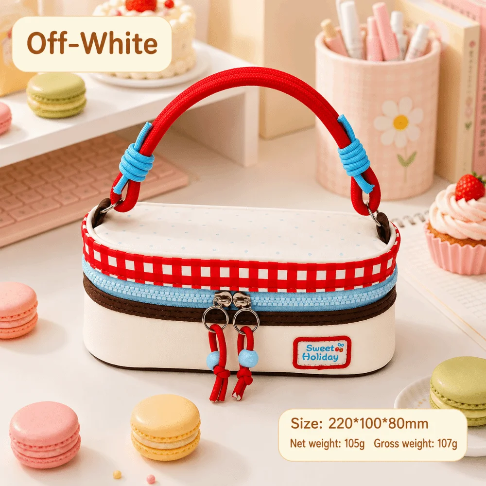 Large Capacity Pencil Case Visible Dirt-resistant Pencil Box Multiple Layers Portable Stationery Organizer School Supplies