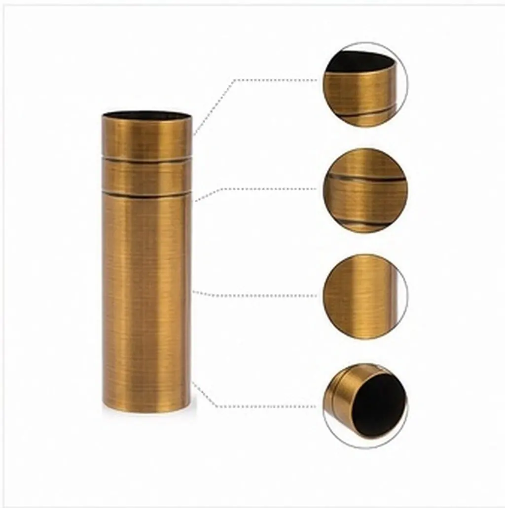 2Pcs Thick Iron Chandelier Lamp Base Sleeve Golden Cover for Decorative Chandeliers Lamp Holder Tube Replacement