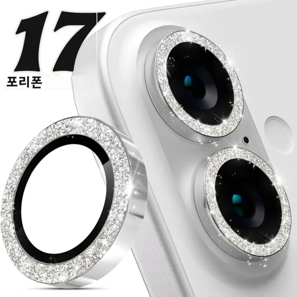 الفاخرة بلينغ هوك الماس تصميم كاميرا فيلم آيفون 17 برو ماكس 17Air 16 15 14 زائد HD المضادة للخدش وعرة عدسة الغطاء الخلفي